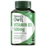 Nature's Own Vitamin B3 500mg Tablets for Energy