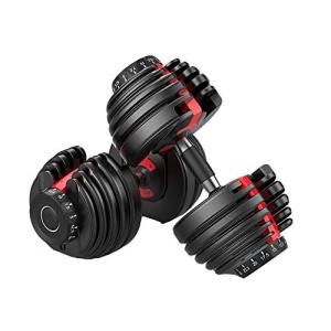 Adjustable 24kg Dumbbell Set with Non-Slip Handles