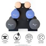 Meteor Anti-Slip Neoprene Dumbbell Set (1kg-5kg)