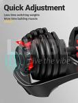 Adjustable 24kg Dumbbell Set with Non-Slip Handles