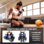 Meteor Anti-Slip Neoprene Dumbbell Set (1kg-5kg)