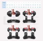 Adjustable 24kg Dumbbell Set with Non-Slip Handles