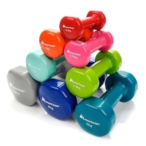 2kg Anti-Slip Vinyl Dumbbells with Soft Grip