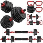 Yildue Adjustable Dumbbell and Barbell Set 30KG