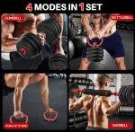 Yildue Adjustable Dumbbell and Barbell Set 30KG