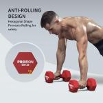 PROIRON 5KG Hex Neoprene Dumbbells - Pair