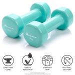 2kg Anti-Slip Vinyl Dumbbells with Soft Grip