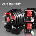 Adjustable 24kg Dumbbell for Home Gym Workouts