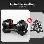 Adjustable 24kg Dumbbell for Home Gym Workouts
