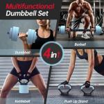 PASYOU 4-in-1 Adjustable Dumbbell Set 20KG