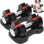 Koreal 2-Pack Adjustable Dumbbells Set, 11KG Total