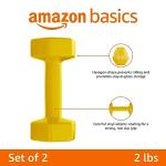 AmazonBasics 2lb Vinyl Dumbbells for Workouts