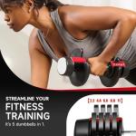 Koreal 2-Pack Adjustable Dumbbells Set, 11KG Total