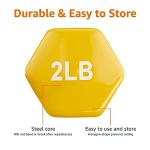 AmazonBasics 2lb Vinyl Dumbbells for Workouts