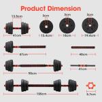 Adjustable 20KG Dumbbell Set for Home Workouts