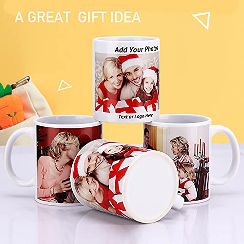 Set of 6 Classic White Ceramic Coffee Mugs