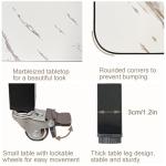 Height Adjustable Desk Set with Locking Casters