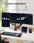 Ergonomic Dual Monitor Stand for 17-32 Inch Screens