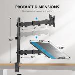 Adjustable Monitor Stand for 32" Screens & Laptops