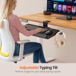 Ergonomic Under Desk Keyboard Tray with 360° Rotation