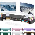Spacrea Metal Desk Organizer with Dual Monitor Riser