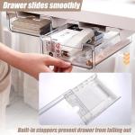 2 Pack Slide-Out Under Desk Storage Drawers