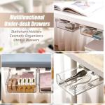 2 Pack Slide-Out Under Desk Storage Drawers