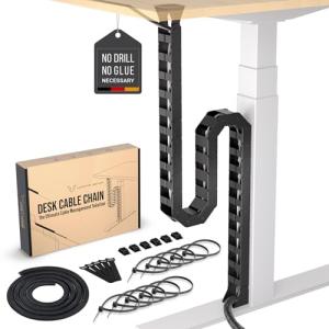 Under Desk Cable Management Spine for Sit Stand Desks