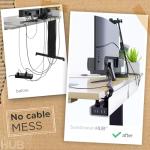 Under Desk Cable Management Tray Set - White