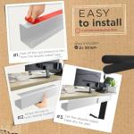 Under Desk Cable Management Tray Set - White