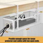 Under Desk Cable Management Tray - No Drill