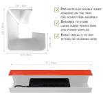 Under Desk Cable Management Tray Set - White