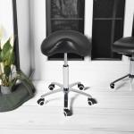 Antlu Adjustable Saddle Stool with Rolling Wheels
