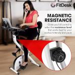 FitDesk Standing Exercise Bike with Adjustable Desk