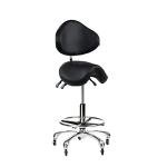 Adjustable Saddle Stool Rolling Chair with Backrest