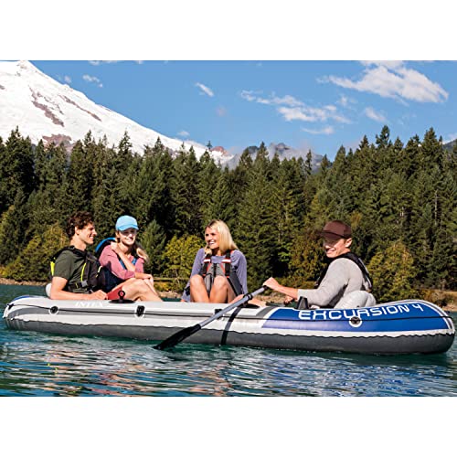 Intex Excursion 4 Person Inflatable Raft with Oars