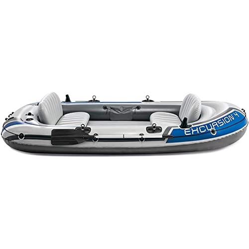 Intex Excursion 4 Person Inflatable Raft with Oars