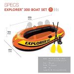 Intex Explorer 300 Inflatable 3-Person Fishing Raft