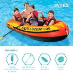 Intex Explorer 300 Fishing Raft Boat Bundle