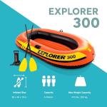 Intex Explorer 300 Fishing Raft Boat Bundle