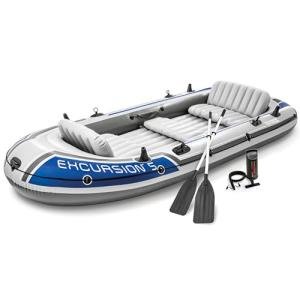 INTEX Excursion 5 Inflatable Boat Set: Deluxe Package