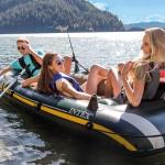 3-Person Inflatable Rafting Boat Set with Aluminum Oars