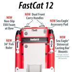 Sea Eagle FastCat12 Catamaran Inflatable Boat with Swivel Seat