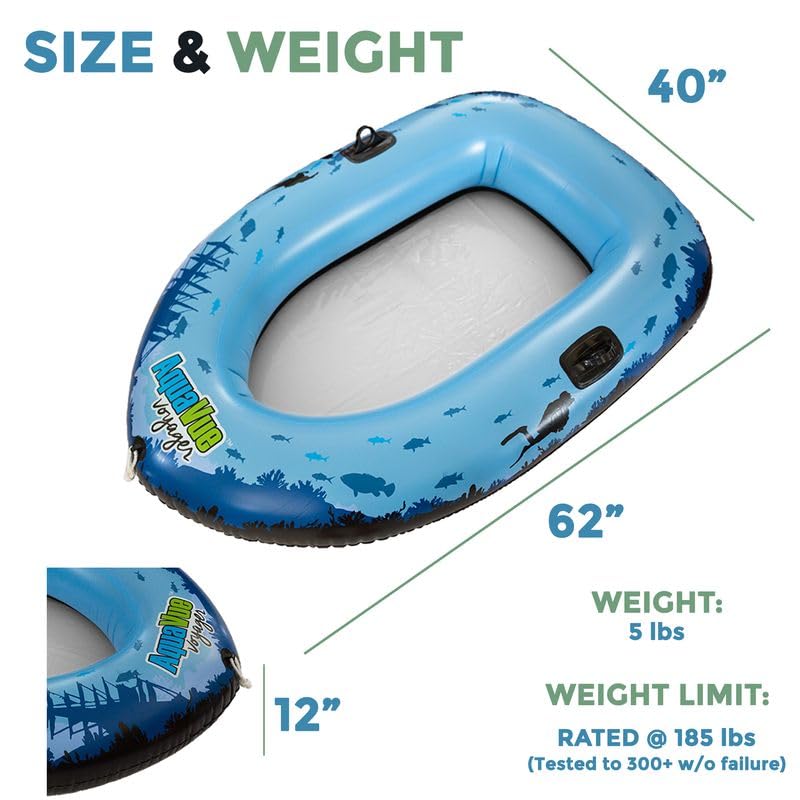 AQUAVUE Voyager: Clear Bottom Inflatable Raft for All