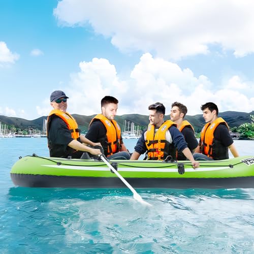 VEVOR Inflatable 5-Person Fishing Raft Kayak, 1100 lb Capacity