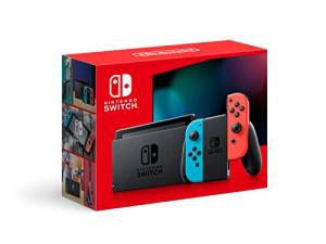 Nintendo Switch with Neon Blue & Red Joy-Con