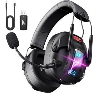 YPBDAN Wireless Gaming Headset with Noise Canceling Mic