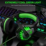 Wireless Gaming Headset with Microphone and LED Lights