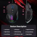 Acer Wired RGB Gaming Mouse with 12,800 DPI