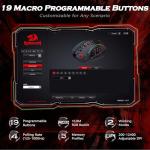 Redragon M901K RGB MMO Gaming Mouse with 19 Buttons
